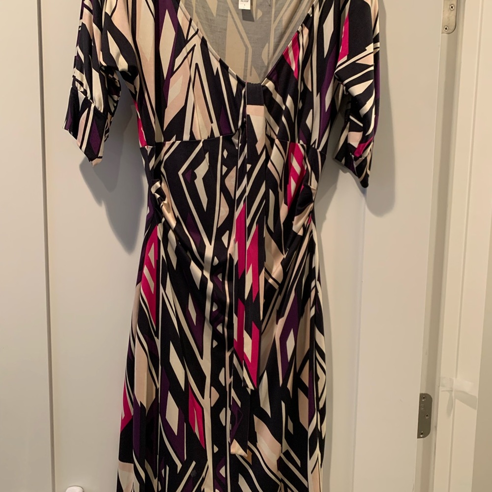 DVF above knee dress in multi color print